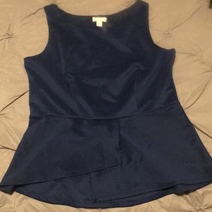 Navy blue fit ‘n flare tank top